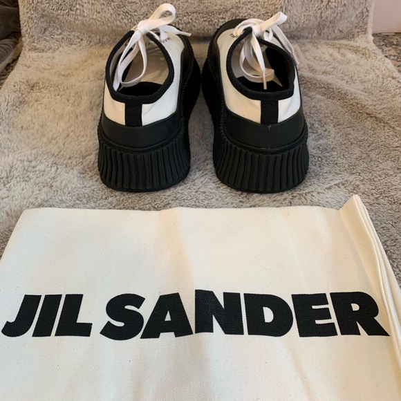 JIL SANDER White and Black Sneakers EU Size 38 - Picture 7 of 9